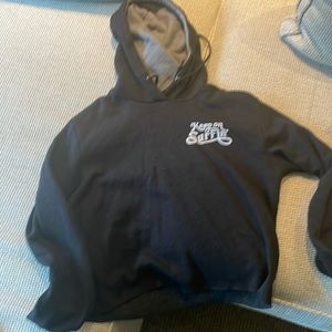 Aviator Nation Kids S black hoodie used “Keep on Surfin” cool item